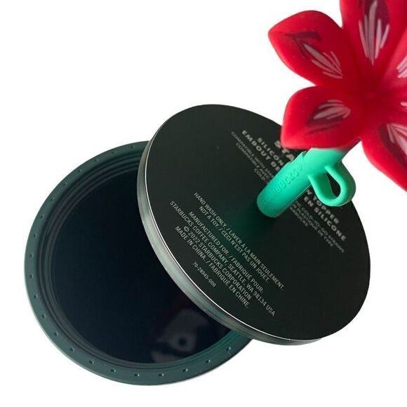 NWT 2022 Venti Woodland Berry Tumbler W/ Silicon Flower Straw Topper - Picture 5 of 7